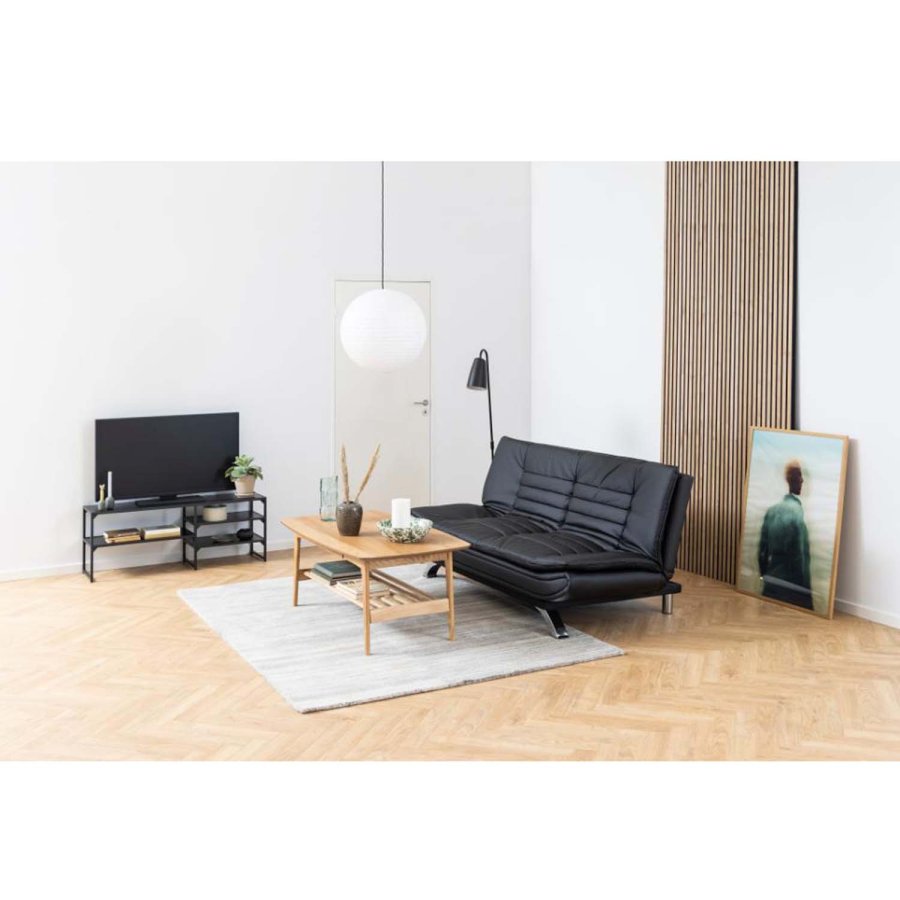 ACT NORDIC Emma sofabord, m. 1 hylde og 1 skuffe - natur egefinér og eg (130x70)