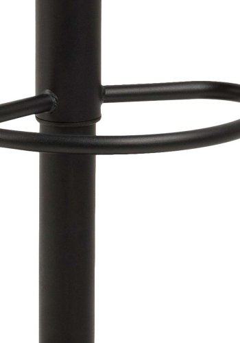 ACT NORDIC Grace barstol, m. rygln, armln og fodsttte - lysebrun polyester og sort metal