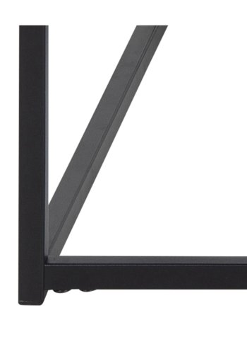 ACT NORDIC Rektangulr Seaford sofabord m. magasinholder - sort melamin og metal (110x60)