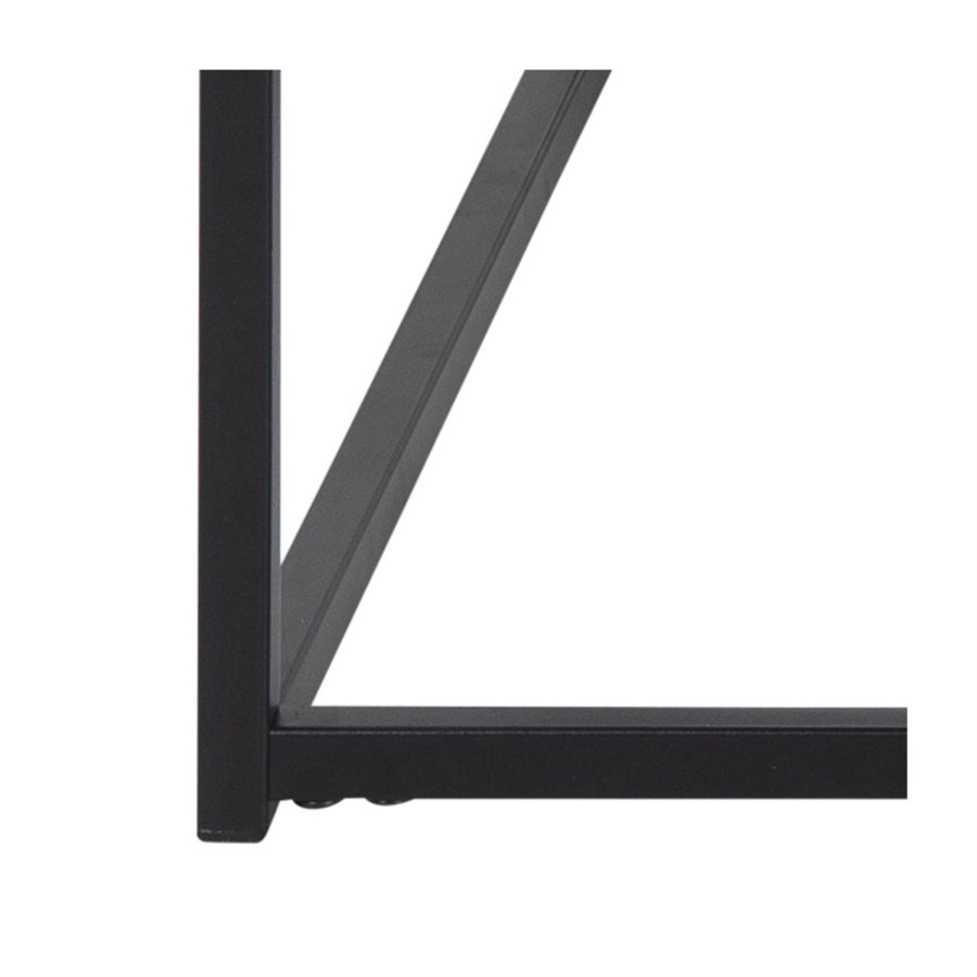 ACT NORDIC Rektangulr Seaford sofabord m. magasinholder - sort melamin og metal (110x60)