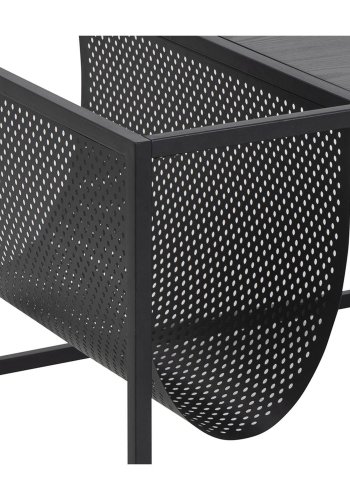 ACT NORDIC Rektangulr Seaford sofabord m. magasinholder - sort melamin og metal (110x60)