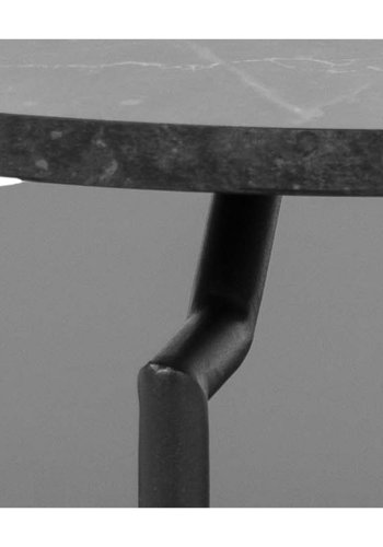 ACT NORDIC Goldington sofabord m. 1 hylde i sort MDF - sort melamin m. marmorprint og metal (80)
