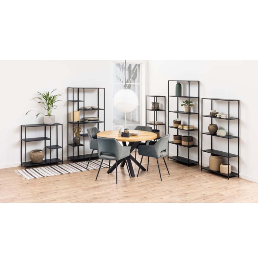 ACT NORDIC Newcastle bogreol, m. 3 hylder - sort metal