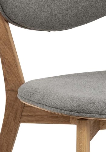 ACT NORDIC Minsk spisebordsstol - lysegr polyester og natur eg