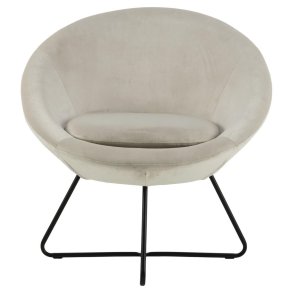 ACT NORDIC Center loungestol - sand polyester og sort metal