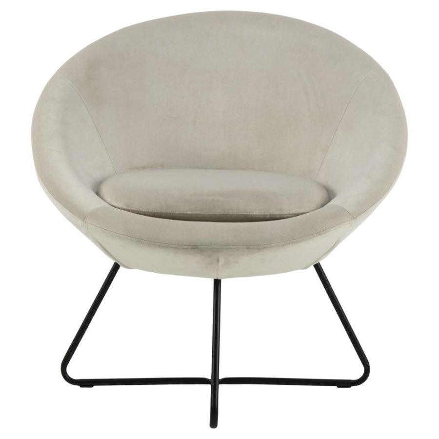 ACT NORDIC Center loungestol - sand polyester og sort metal