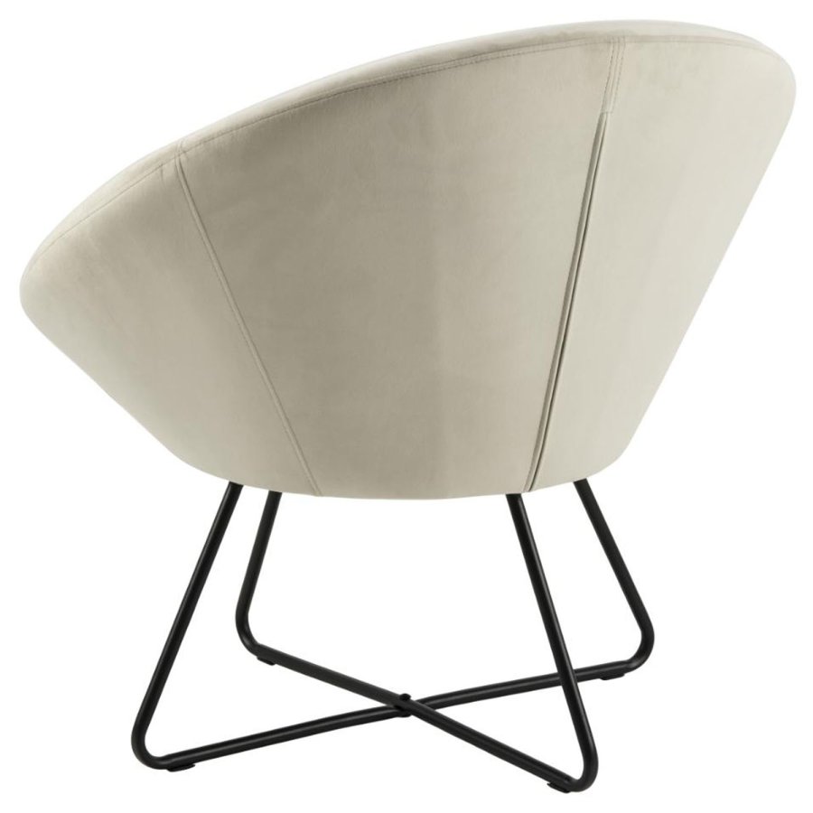 ACT NORDIC Center loungestol - sand polyester og sort metal