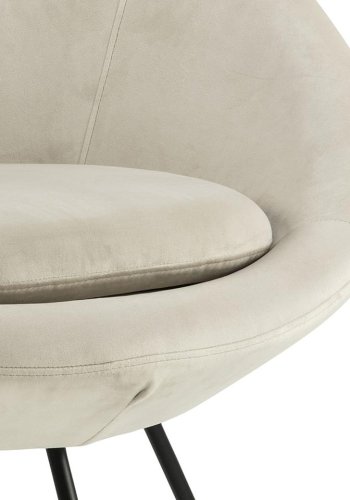 ACT NORDIC Center loungestol - sand polyester og sort metal