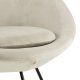 ACT NORDIC Center loungestol - sand polyester og sort metal