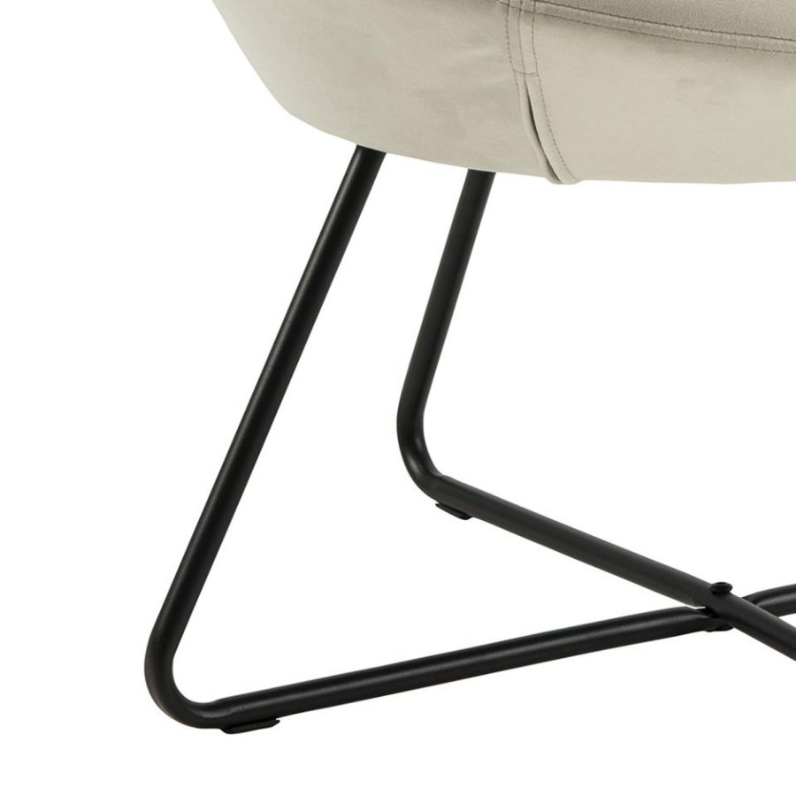 ACT NORDIC Center loungestol - sand polyester og sort metal