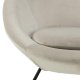 ACT NORDIC Center loungestol - sand polyester og sort metal