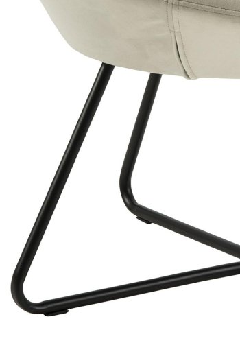 ACT NORDIC Center loungestol - sand polyester og sort metal