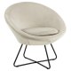 ACT NORDIC Center loungestol - sand polyester og sort metal
