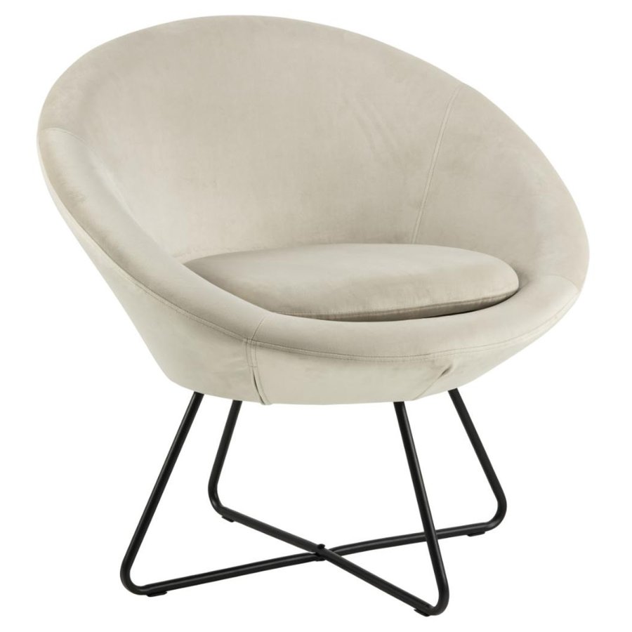 ACT NORDIC Center loungestol - sand polyester og sort metal