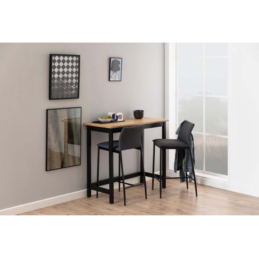 ACT NORDIC Demina counter chair Sawana fabric grey 5, base metal powder coated, black, box/ 2 pcs