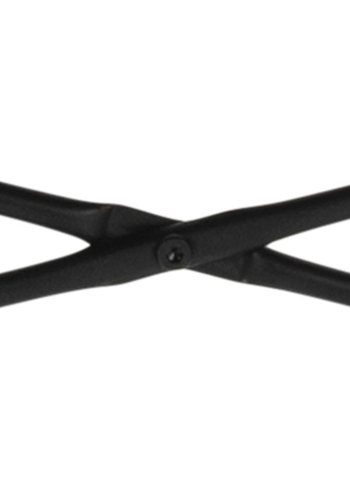 Act Nordic Angus skrivebord, m. skydelge - sort melamin og sort metal (110x50)