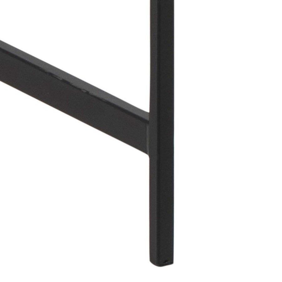 ACT NORDIC Angus skrivebord, m. skydelge - natur papir vildeg og sort metal (110x50)