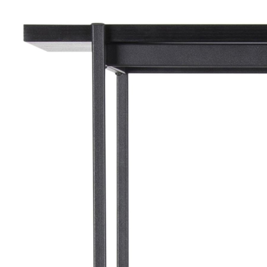 ACT NORDIC Angus reol, m. 5 hylder - sort melamin og sort metal