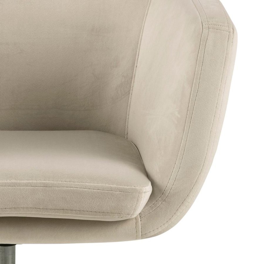 ACT NORDIC Nora skrivebordsstol, m. armln - sand polyester og sort metal