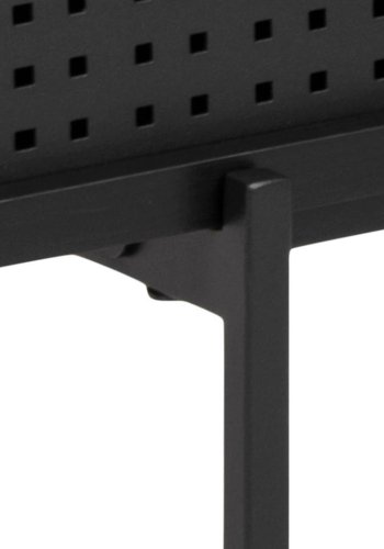 ACT NORDIC Angus TV-bord, m. 1 skydelge - sort ask melamin og sort metal (140x40)