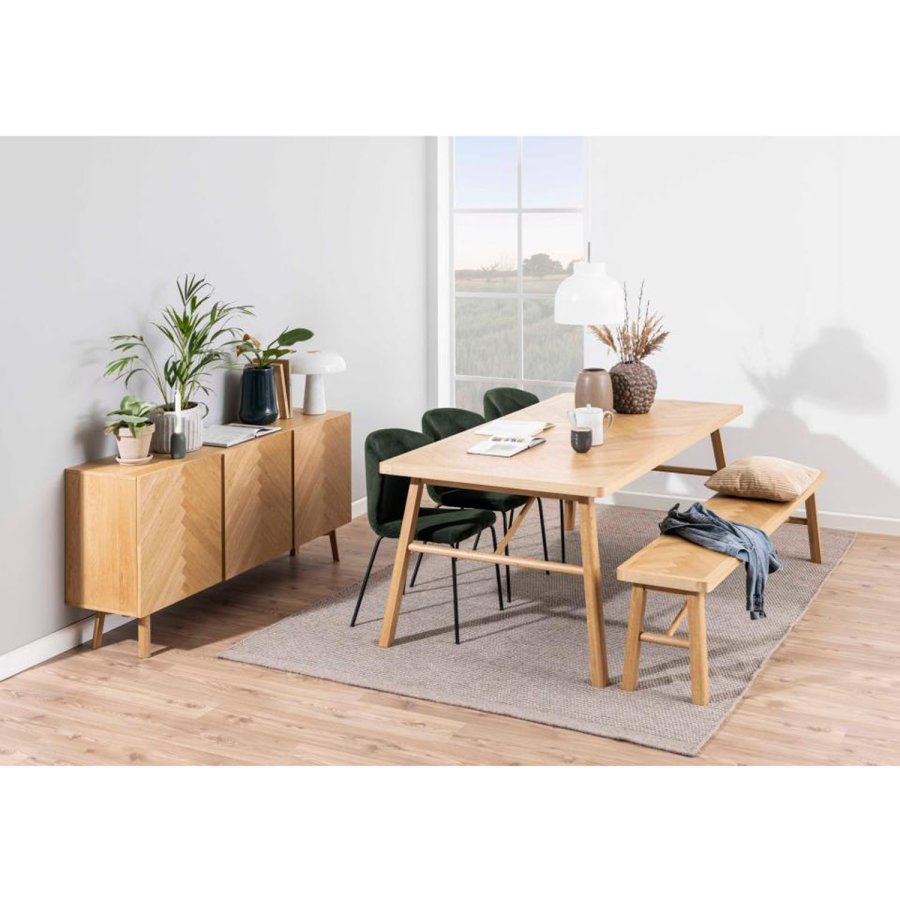 ACT NORDIC Galway spisebord, rektangulr - natur egefinér og eg (200x100)