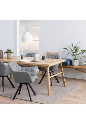 ACT NORDIC Galway spisebord, rektangulr - natur egefinér og eg (200x100)