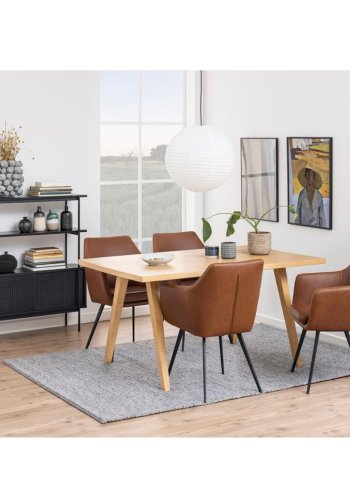 ACT NORDIC Angus reol, m. 2 skydelger - sort melamin og sort metal