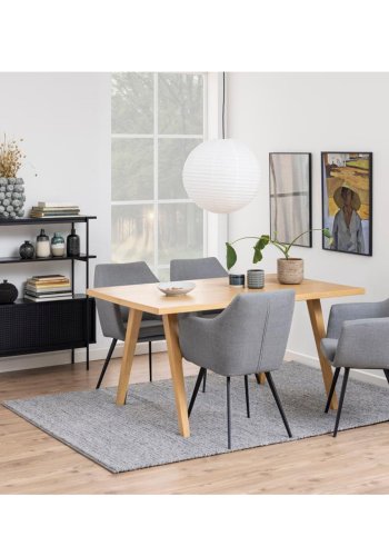 ACT NORDIC Angus reol, m. 2 skydelger - sort melamin og sort metal