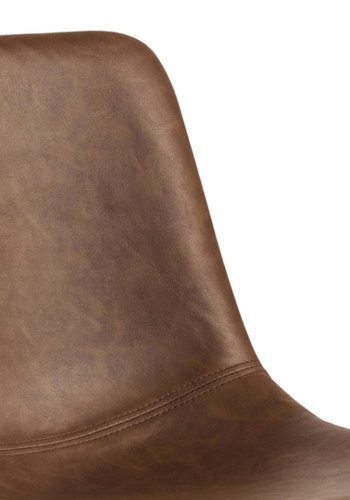 ACT NORDIC Oregon barstol, m. rygln og fodsttte - cognac PU og sort metal