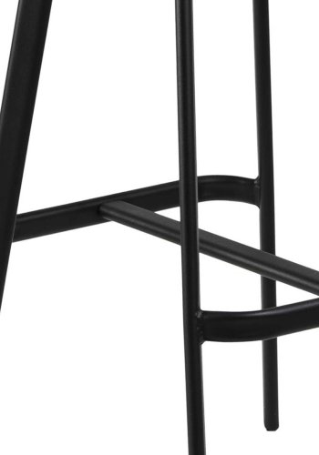 ACT NORDIC Oregon barstol, m. rygln og fodsttte - cognac PU og sort metal