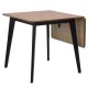ACT NORDIC Roxby spisebord, m. tillgsplade - natur egefinér og sort gummitr (80/120x80)