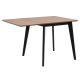 ACT NORDIC Roxby spisebord, m. tillgsplade - natur egefinér og sort gummitr (80/120x80)