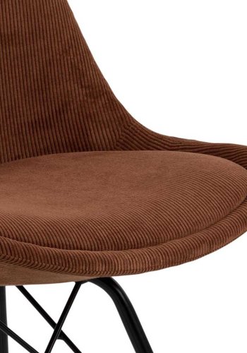 ACT NORDIC Eris spisebordsstol - kobber stof og sort metal