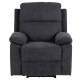 ACT NORDIC Mora recliner lnestol, elektrisk, m. C stik - mrkegr stof og sort metal