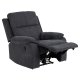 ACT NORDIC Mora recliner lnestol, elektrisk, m. C stik - mrkegr stof og sort metal