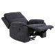 ACT NORDIC Mora recliner lnestol, elektrisk, m. C stik - mrkegr stof og sort metal