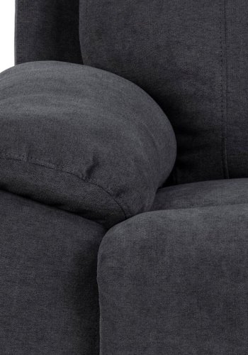 ACT NORDIC Mora recliner lnestol, elektrisk, m. C stik - mrkegr stof og sort metal