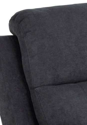 ACT NORDIC Mora recliner lnestol, elektrisk, m. C stik - mrkegr stof og sort metal