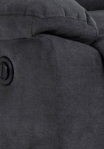 ACT NORDIC Mora recliner lnestol, elektrisk, m. C stik - mrkegr stof og sort metal