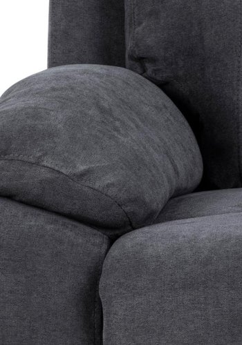 ACT NORDIC Mora 2 pers. recliner sofa, elektrisk, m. C stik - mrkegr stof og sort metal