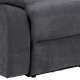 ACT NORDIC Mora 2 pers. recliner sofa, elektrisk, m. C stik - mrkegr stof og sort metal