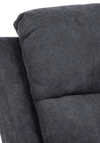 ACT NORDIC Mora 3 pers. recliner sofa, elektrisk, m. C stik - mrkegr stof og sort metal