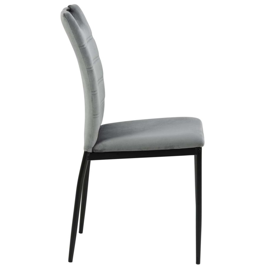 ACT NORDIC Dia spisebordsstol - mrkegr polyester og sort metal