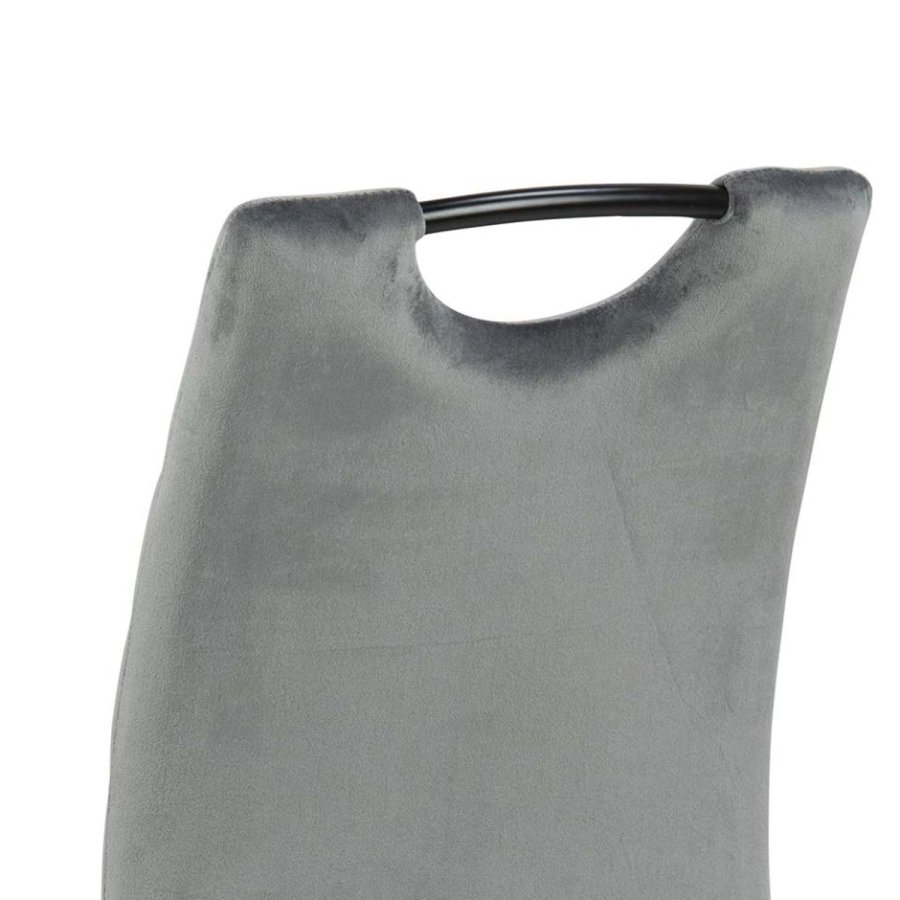 ACT NORDIC Dia spisebordsstol - mrkegr polyester og sort metal