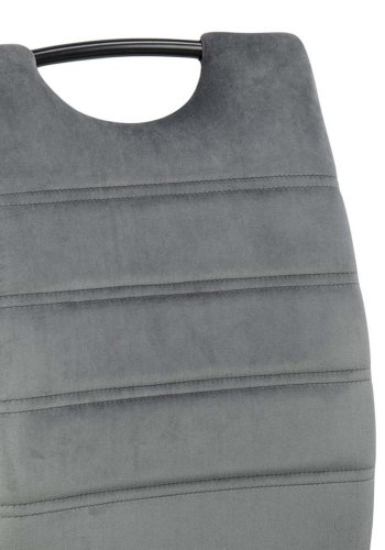 ACT NORDIC Dia spisebordsstol - mrkegr polyester og sort metal