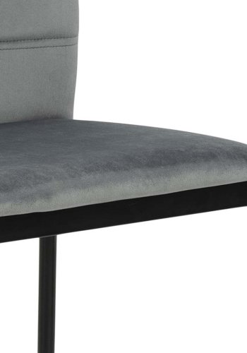 ACT NORDIC Dia spisebordsstol - mrkegr polyester og sort metal