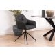 ACT NORDIC Brenda spisebordsstol, m. armln og drejefunktion - antracitgr polyester og sort metal
