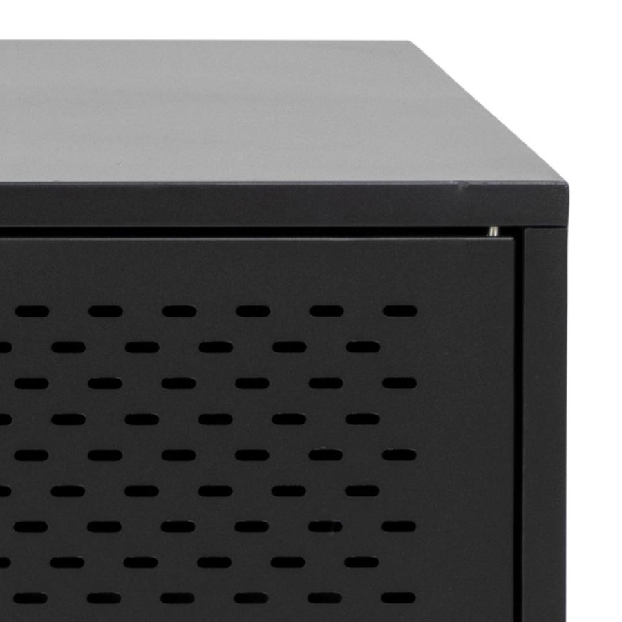 ACT NORDIC Newcastle sknk, m. 3 lger og 2 hylder - sort metal (160x40)