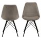 ACT NORDIC Eris spisebordsstol - beige fljl og sort metal