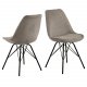 ACT NORDIC Eris spisebordsstol - beige fljl og sort metal